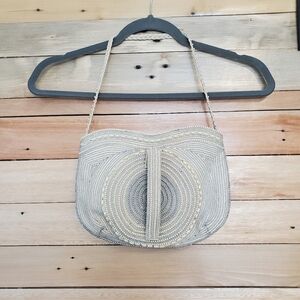 Jovovich-Hawk Leather Beaded shoulder Purse